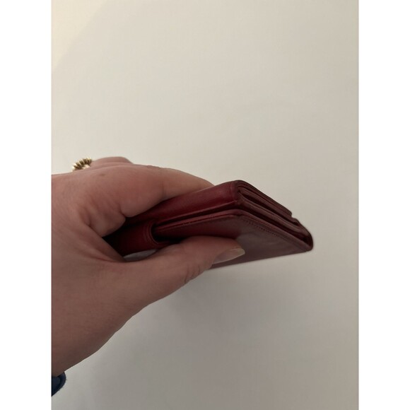 CHANEL Vintage Authentic Leather Timeless CC Wallet Red Flap Snap Closure - Picture 16 of 16